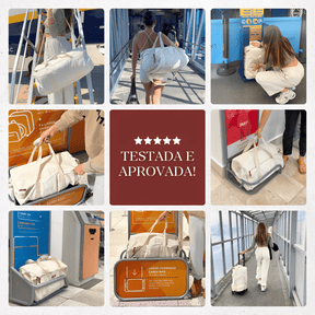 MegaBag 2.0 – Mala de Mão Dobrável 60L Anti-Amassamento com Rodinhas Removíveis