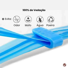 Kit Saco a Vácuo para Roupas com Bomba - Viagem e Armário