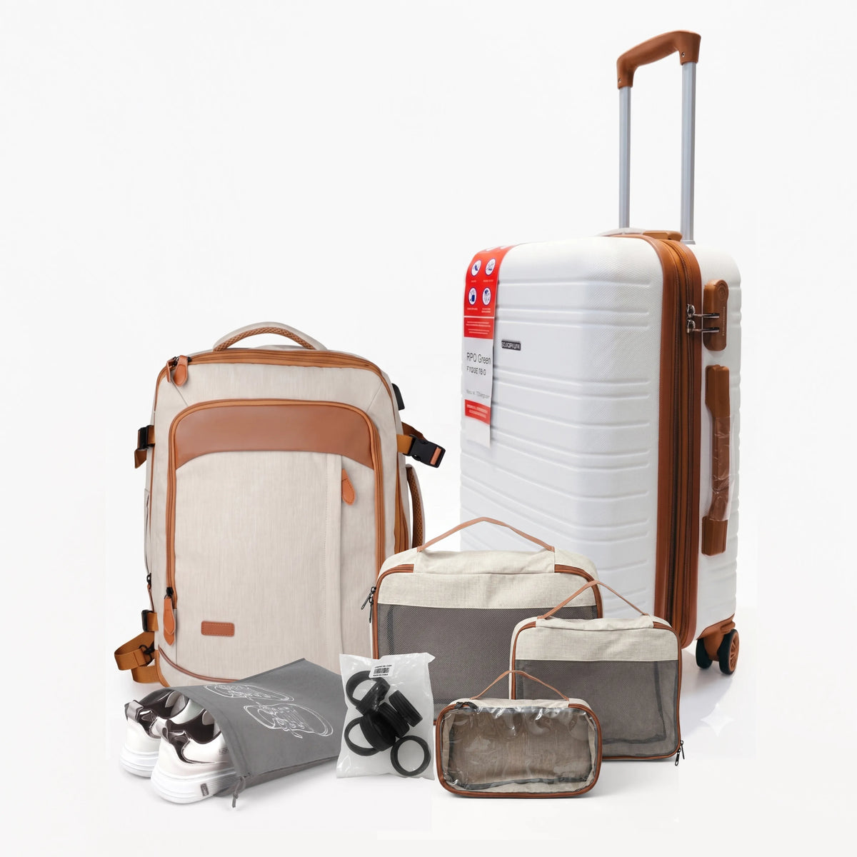 Kit de Viagem Completo NovaTech™ - Mala de Bordo e Mochila