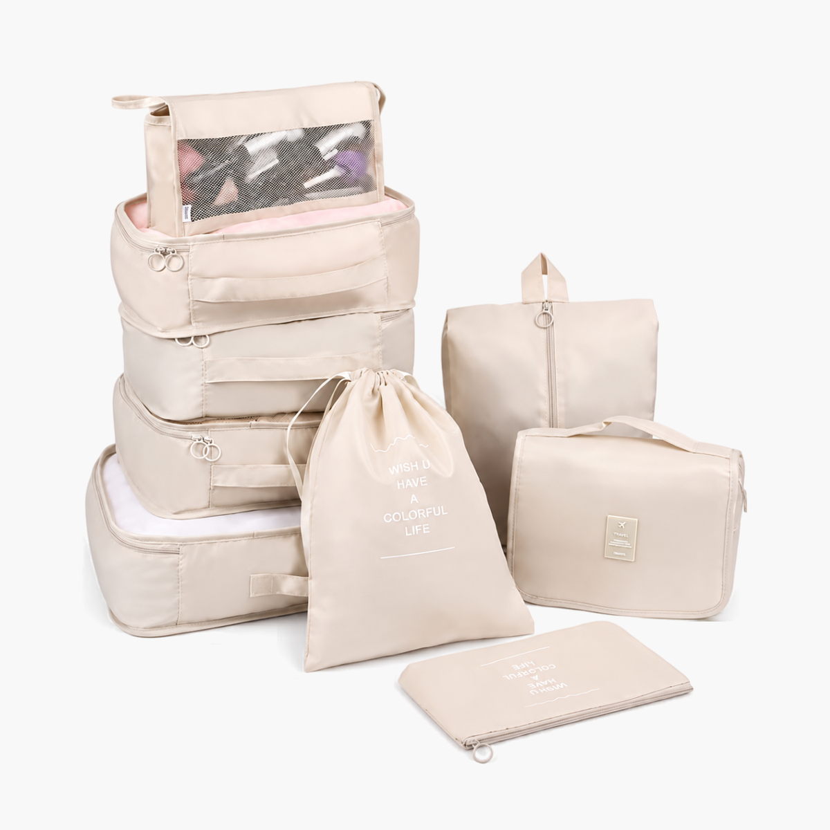 Kit Organizador de Mala 8 e 10 Peças VibePack™ - Impermeável