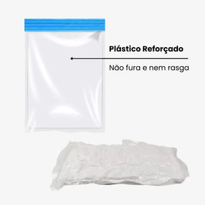 Kit Saco a Vácuo para Roupas com Bomba - Viagem e Armário