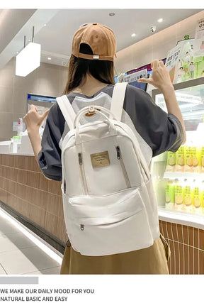 JulyPocket®️ - Mochila Coreana Multifuncional / Escola, Faculdade, Passeio - uniescolhas