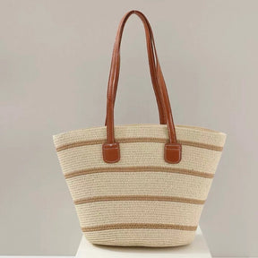 Bolsa de Praia com Zíper e Forro Interno – Espaçosa e Elegante