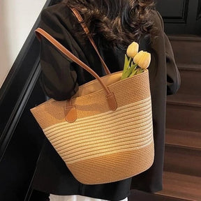 Bolsa de Praia com Zíper e Forro Interno – Espaçosa e Elegante