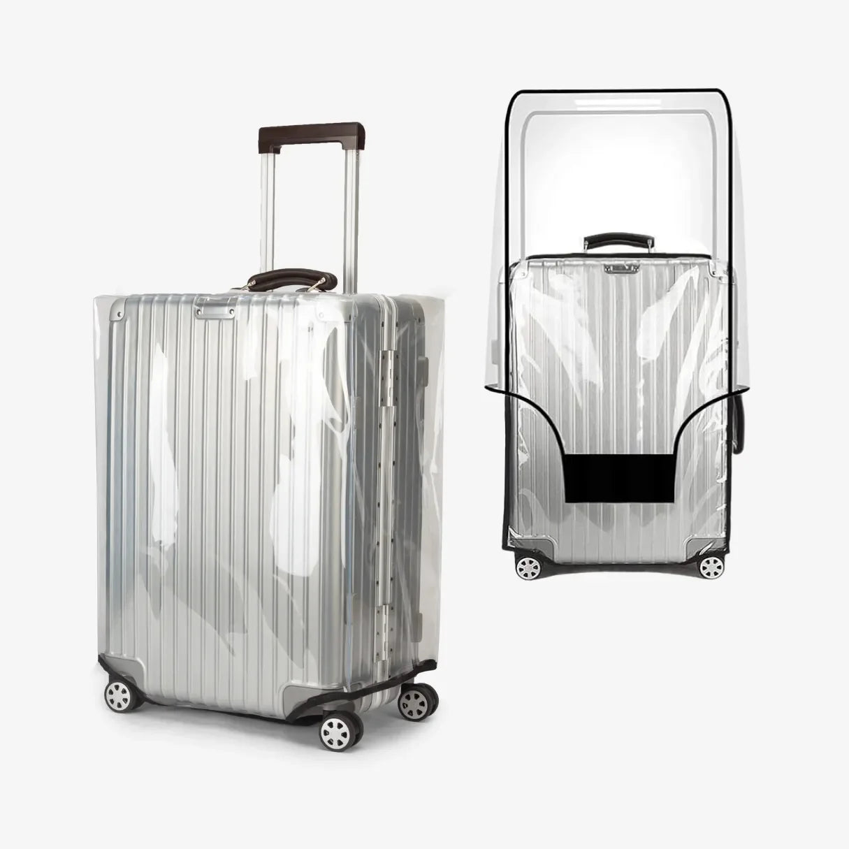 Capa Protetora Para Mala de Viagem Transparente PVC Cristal Resistente e Impermeável - uniescolhas