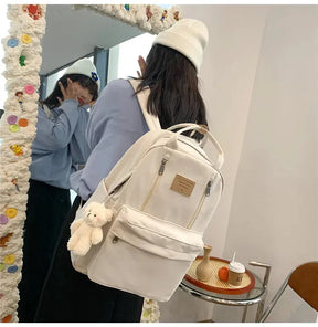 JulyPocket®️ - Mochila Coreana Multifuncional / Escola, Faculdade, Passeio - uniescolhas