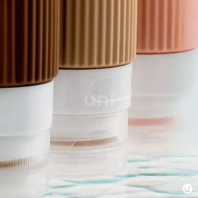 Recipiente Flexível Contra Vazamentos 4 Frascos de Silicone Silicase™ - uniescolhas