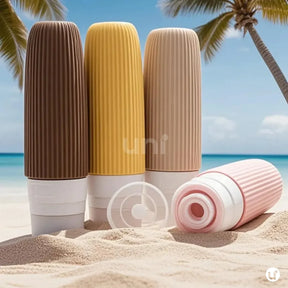 Recipiente Flexível Contra Vazamentos 4 Frascos de Silicone Silicase™ - uniescolhas