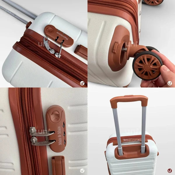 Kit Viagem NovaTech Ivoire — Mala de Bordo + Mochila Antifurto USB