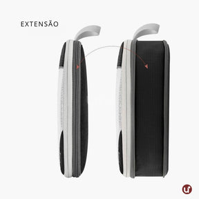 Kit organizador de mala de viagem UniEscolhas com 6 peças em nylon premium, ideal para manter a bagagem feminina perfeitamente arrumada e compacta.