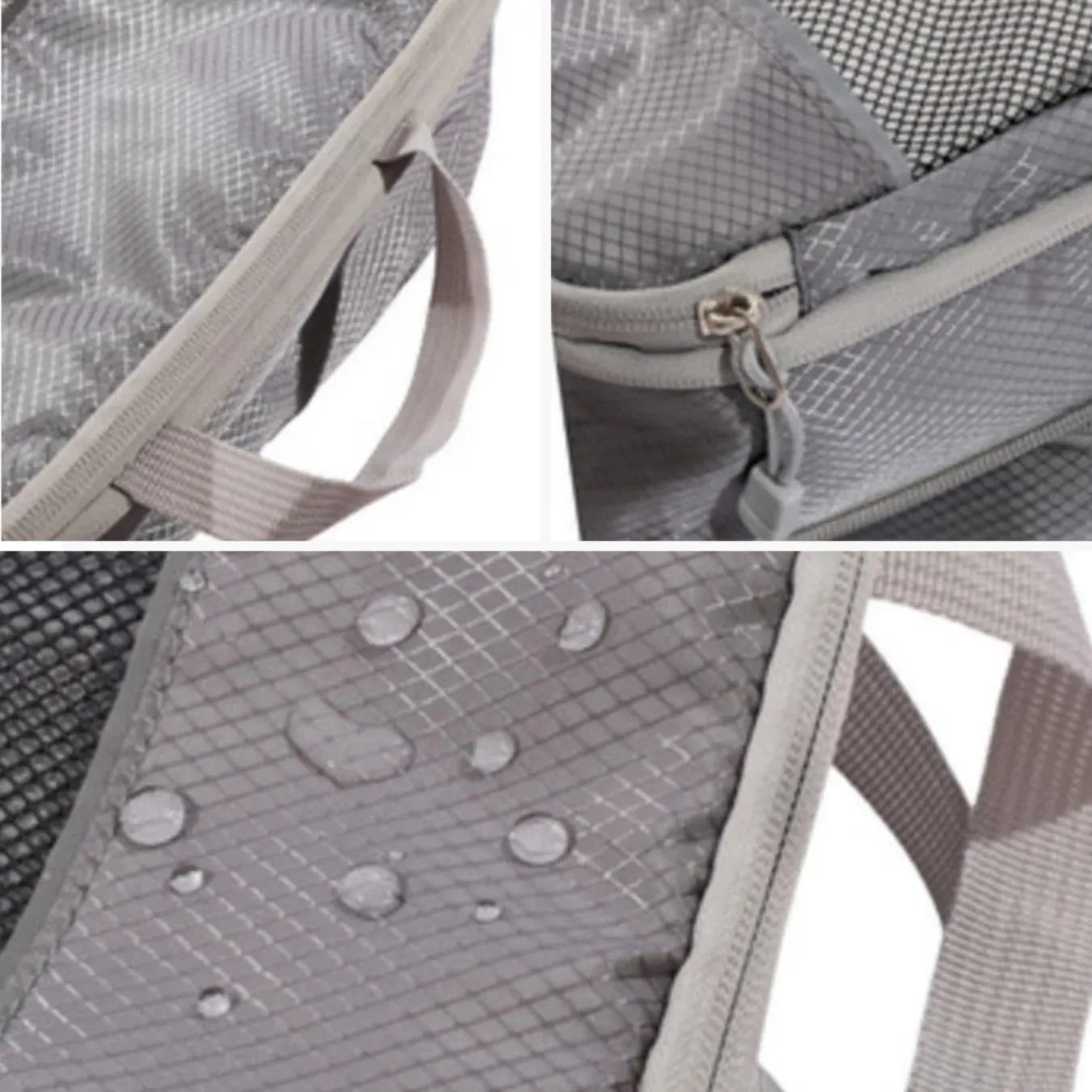 Kit organizador de mala de viagem UniEscolhas com 6 peças em nylon premium, ideal para manter a bagagem feminina perfeitamente arrumada e compacta.