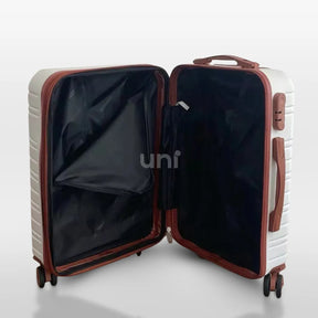 Mala de bordo feminina Novatech em ABS e policarbonato, com design elegante e resistente, ideal para levar na cabine do avião sem despachar.