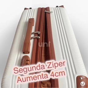 Mala de bordo feminina Novatech em ABS e policarbonato, com design elegante e resistente, ideal para levar na cabine do avião sem despachar.
