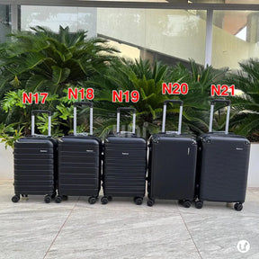 Mala de bordo feminina Novatech em ABS e policarbonato, com design elegante e resistente, ideal para levar na cabine do avião sem despachar.