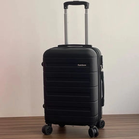 Mala de bordo feminina Novatech em ABS e policarbonato, com design elegante e resistente, ideal para levar na cabine do avião sem despachar.