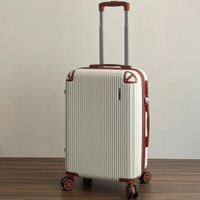 Mala de bordo feminina Novatech em ABS e policarbonato, com design elegante e resistente, ideal para levar na cabine do avião sem despachar.