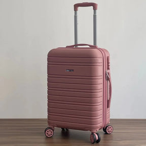 Mala de bordo feminina Novatech em ABS e policarbonato, com design elegante e resistente, ideal para levar na cabine do avião sem despachar.