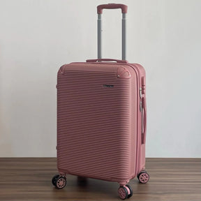 Mala de bordo feminina Novatech em ABS e policarbonato, com design elegante e resistente, ideal para levar na cabine do avião sem despachar.