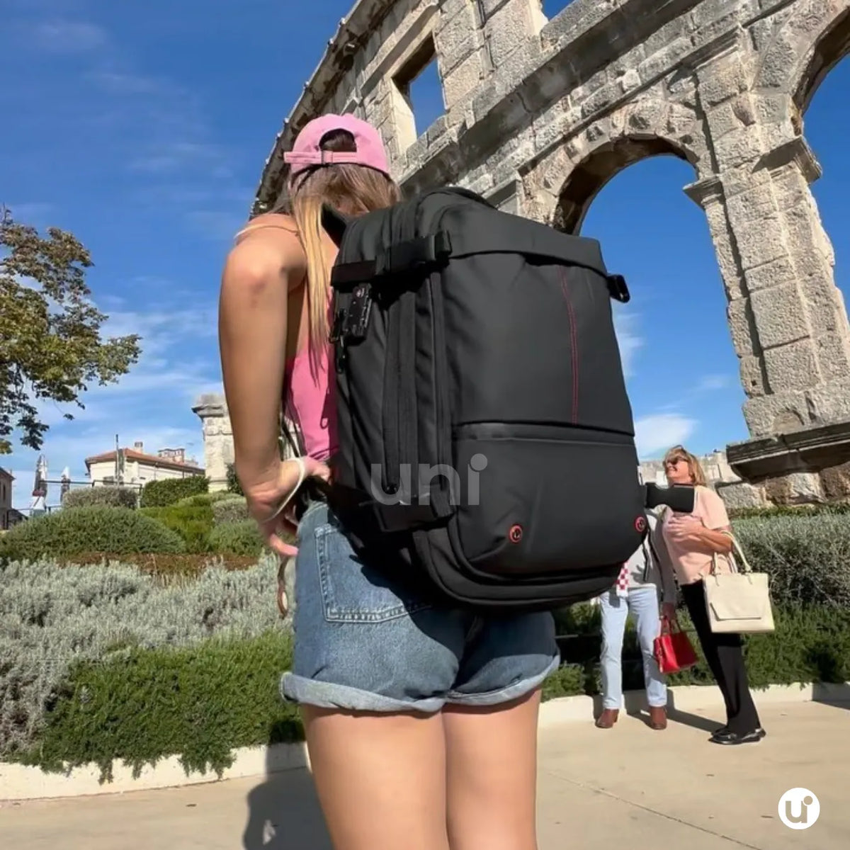 Mochila de viagem feminina AirBag Pack de 60 litros em tecido Oxford impermeável, com sistema a vácuo integrado, ideal para evitar taxas de bagagem.