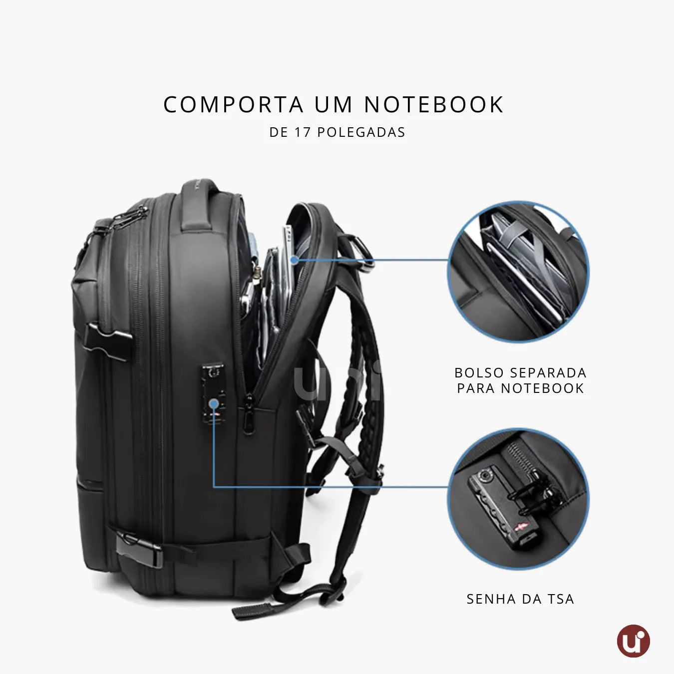 Mochila de viagem feminina AirBag Pack de 60 litros em tecido Oxford impermeável, com sistema a vácuo integrado, ideal para evitar taxas de bagagem.