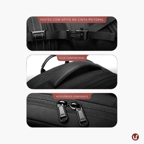 Mochila de viagem feminina AirBag Pack de 60 litros em tecido Oxford impermeável, com sistema a vácuo integrado, ideal para evitar taxas de bagagem.