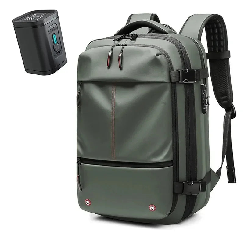 Mochila de viagem feminina AirBag Pack de 60 litros em tecido Oxford impermeável, com sistema a vácuo integrado, ideal para evitar taxas de bagagem.