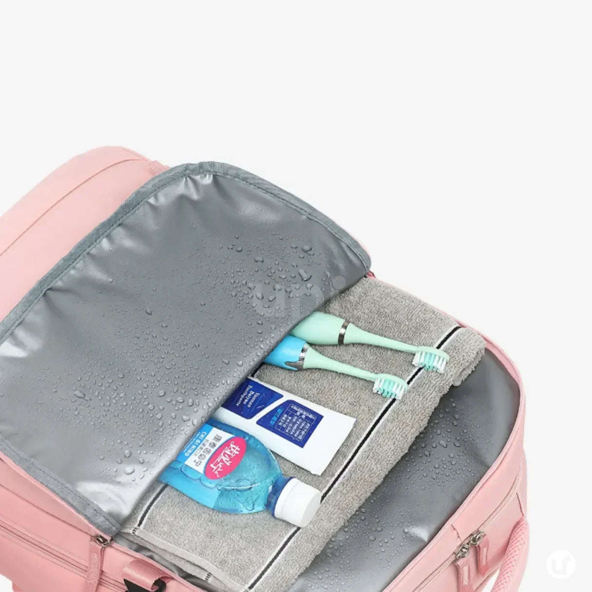 Mochila de viagem feminina BagTravel de 35 litros impermeável, com design moderno e tamanho perfeito para levar como bagagem de mão no avião.