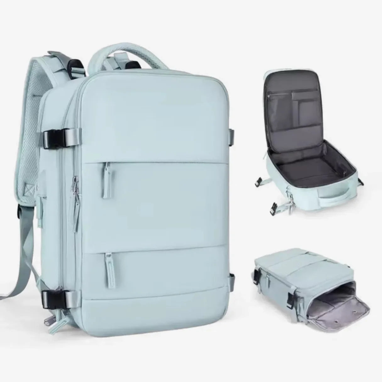 Mochila de viagem feminina BagTravel de 35 litros impermeável, com design moderno e tamanho perfeito para levar como bagagem de mão no avião.