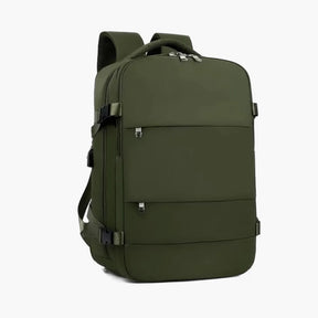Mochila de viagem feminina BagTravel de 35 litros impermeável, com design moderno e tamanho perfeito para levar como bagagem de mão no avião.