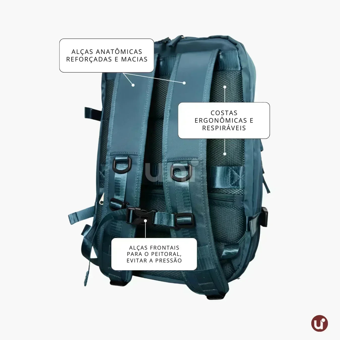 Mochila Expansiva 12 compartimentos - 29L Impermeável BellaJourney™ - uniescolhas