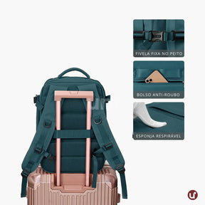 Mochila Expansiva 12 compartimentos - 29L Impermeável BellaJourney™ - uniescolhas