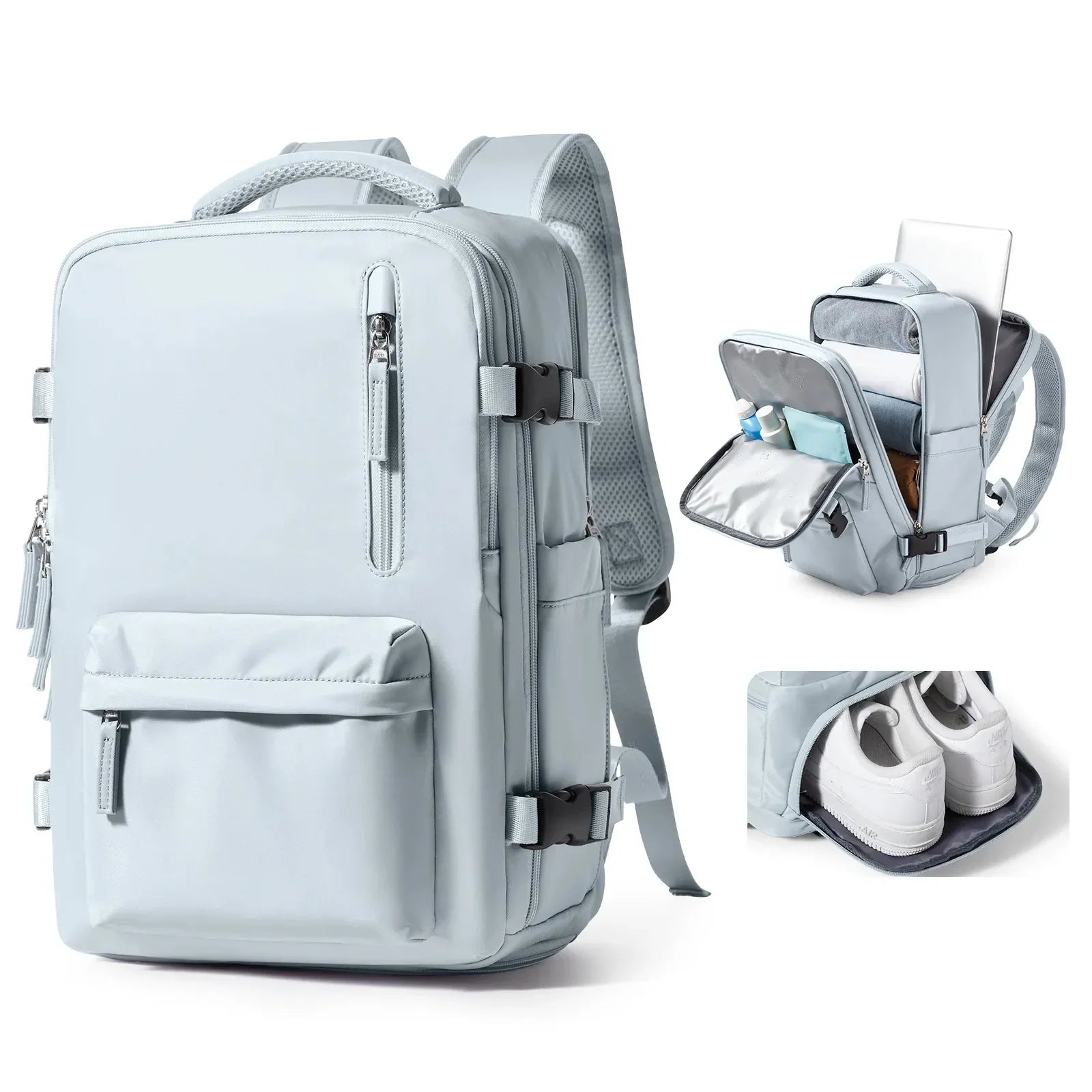 Mochila Expansiva 12 compartimentos - 29L Impermeável BellaJourney™ - uniescolhas