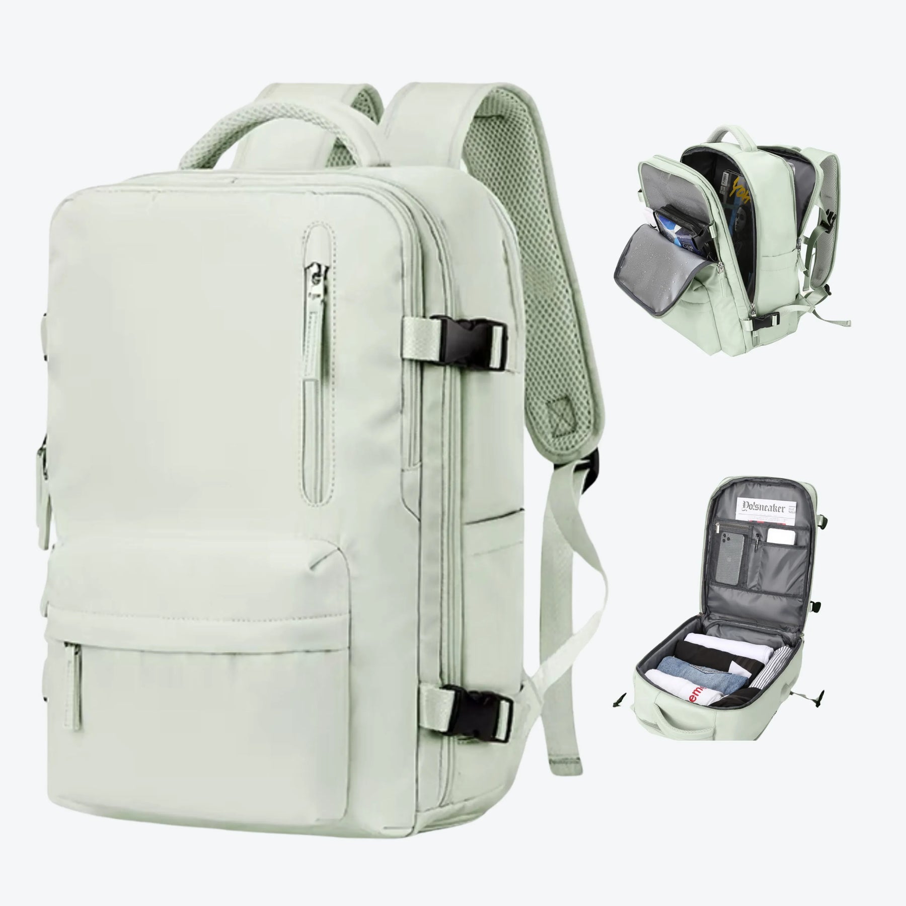 Mochila Expansiva 12 compartimentos - 29L Impermeável BellaJourney™ - uniescolhas