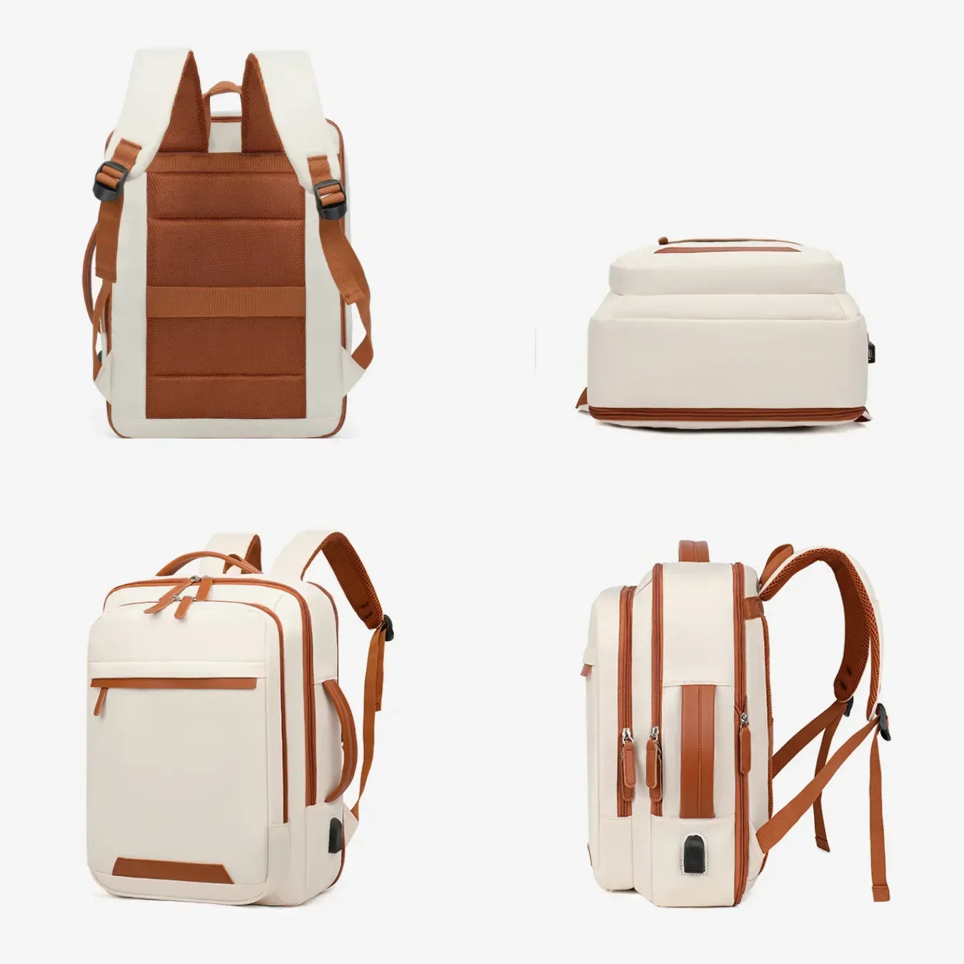 Mochila Feminina Impermeável Para Notebook Com USB Siena - uniescolhas