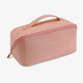 Nécessaire feminina organizadora Luxbag em couro ecológico premium, com design sofisticado e fechamento em zíper, ideal para viagens e dia a dia.