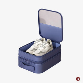 Organizador de sapatos de viagem impermeável da UniEscolhas, com design elegante em tecido Oxford premium, ideal para proteger calçados dentro da mala.
