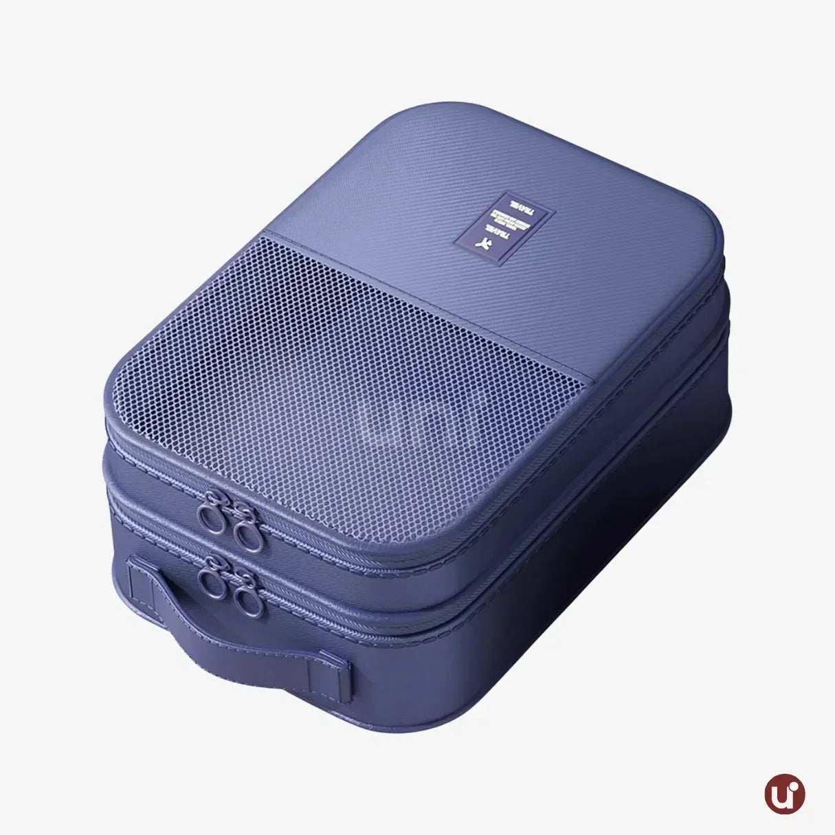 Organizador de sapatos de viagem impermeável da UniEscolhas, com design elegante em tecido Oxford premium, ideal para proteger calçados dentro da mala.