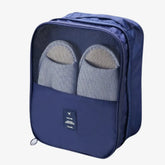 Organizador de sapatos de viagem impermeável da UniEscolhas, com design elegante em tecido Oxford premium, ideal para proteger calçados dentro da mala.