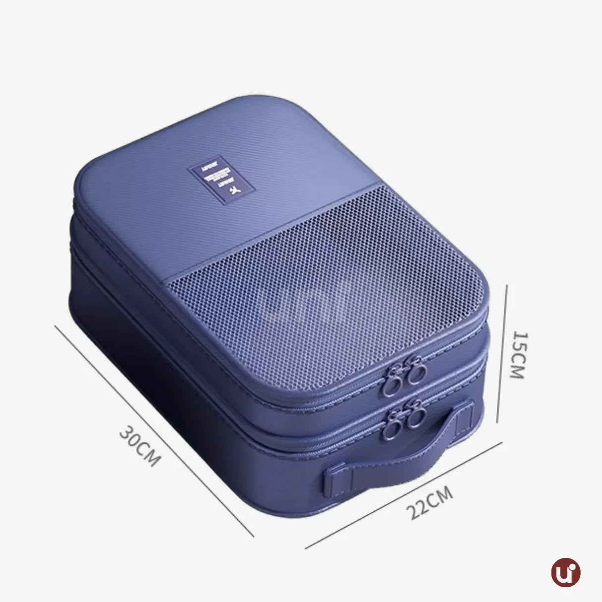 Organizador de sapatos de viagem impermeável da UniEscolhas, com design elegante em tecido Oxford premium, ideal para proteger calçados dentro da mala.