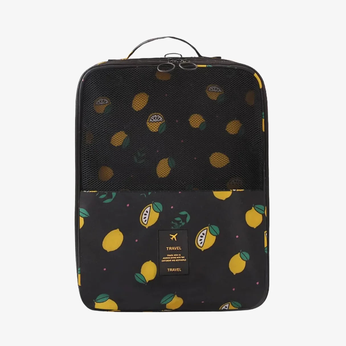 Organizador de sapatos de viagem impermeável da UniEscolhas, com design elegante em tecido Oxford premium, ideal para proteger calçados dentro da mala.