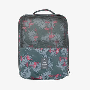 Organizador de sapatos de viagem impermeável da UniEscolhas, com design elegante em tecido Oxford premium, ideal para proteger calçados dentro da mala.