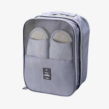 Organizador de sapatos de viagem impermeável da UniEscolhas, com design elegante em tecido Oxford premium, ideal para proteger calçados dentro da mala.