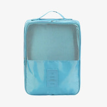 Organizador de sapatos de viagem impermeável da UniEscolhas, com design elegante em tecido Oxford premium, ideal para proteger calçados dentro da mala.