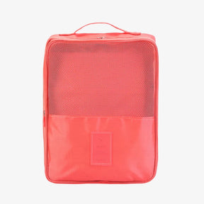 Organizador de sapatos de viagem impermeável da UniEscolhas, com design elegante em tecido Oxford premium, ideal para proteger calçados dentro da mala.