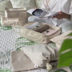 Kit Mala de Bordo 10kg + Mochila Expansível + 8 Organizadores (Padrão ANAC)