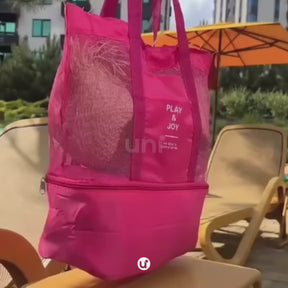 Bolsa de Praia Térmica 2 em 1 Uni Summer: Cooler Integrado & Anti-Areia