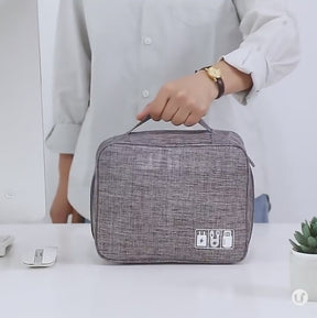 Organizador de Cabos e Carregadores para Viagem Impermeável